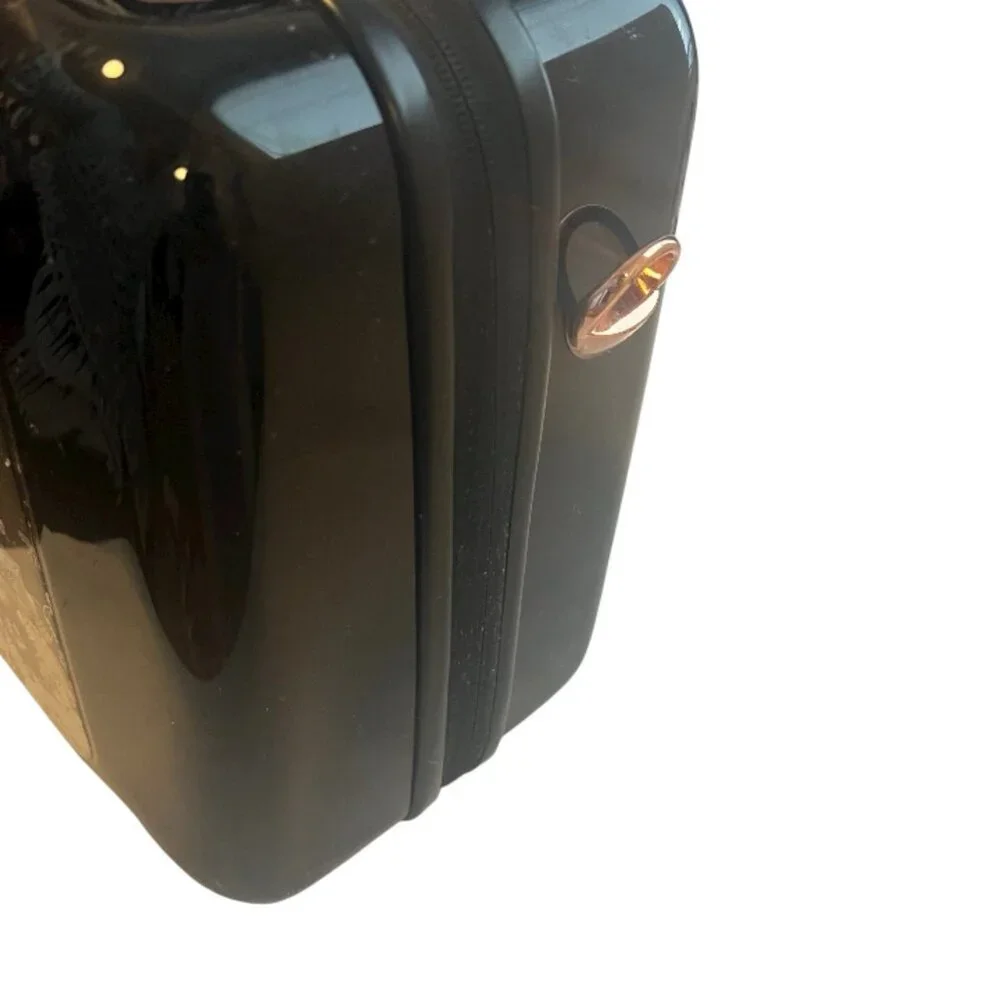 TED BAKER Vanity Case Luggage Travel Black Floral Garden Zipper - Picture 14 of 16